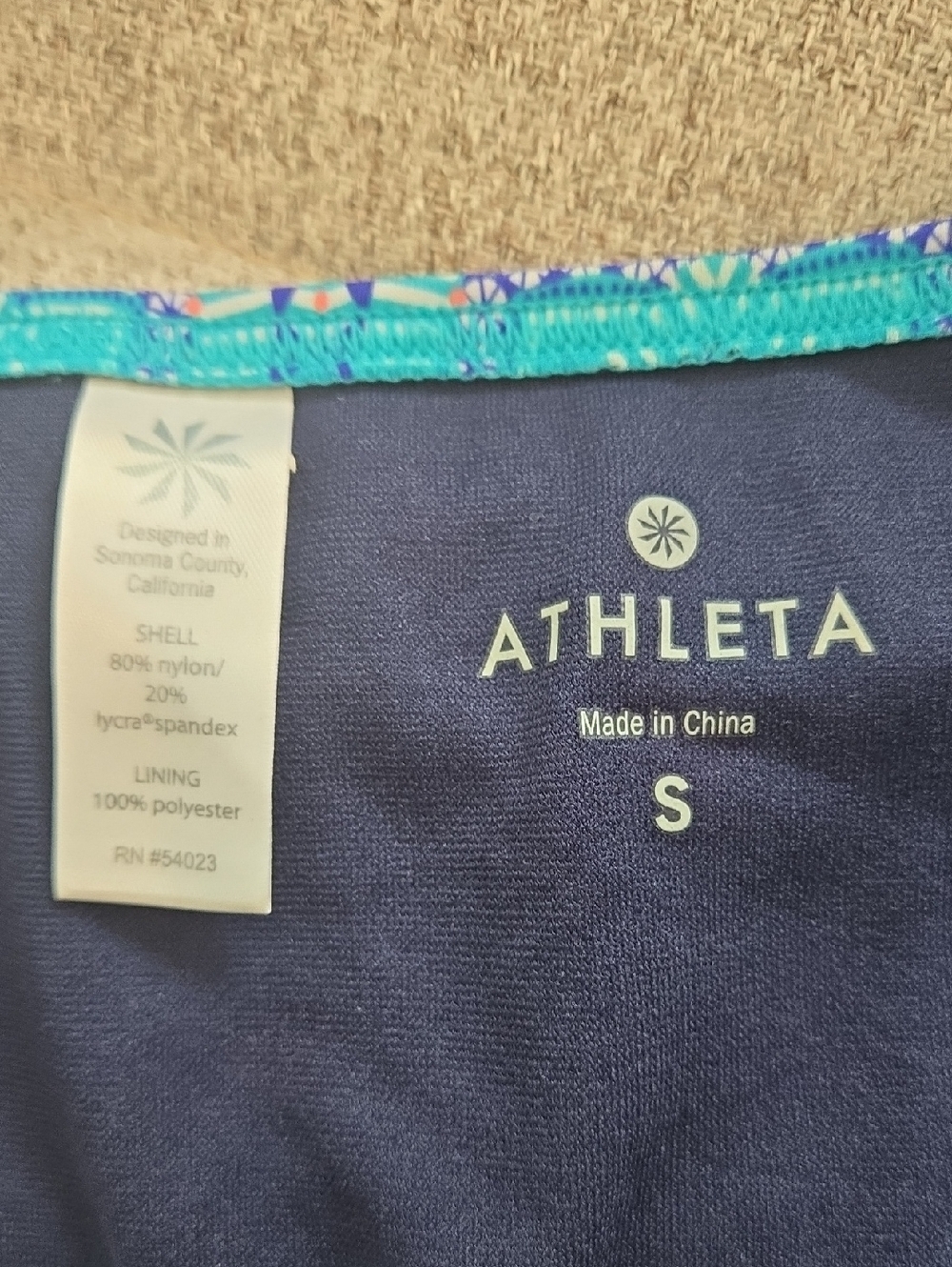 Athleta Turquoise Patterned Two-Piece Bikini - Picture 10 of 14